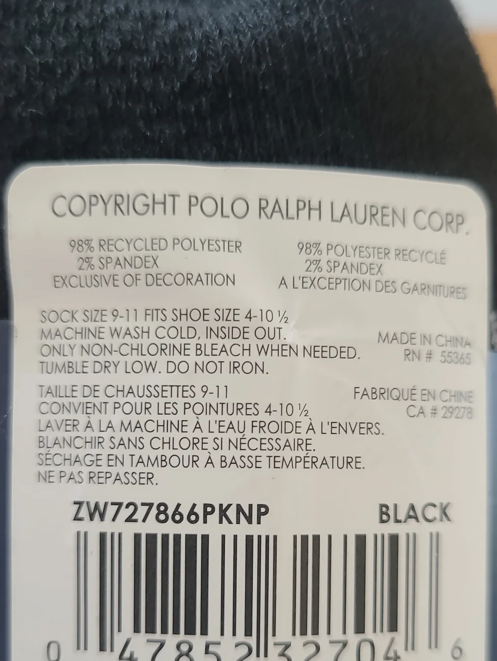 Polo by Ralph Lauren Black Low-Cut Athletic No-Show Socks - Pack
